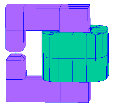 C型電磁石 鉄心とコイル 全体形状